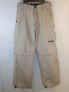 Bugle Boy Beige Zip-Off Cargo Pants Mens Size